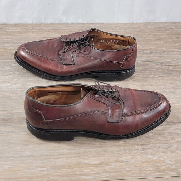 Allen Edmonds Bradley 3051 Mens 9.5 D Burgundy Leather Split Toe Derby Shoes main image 4